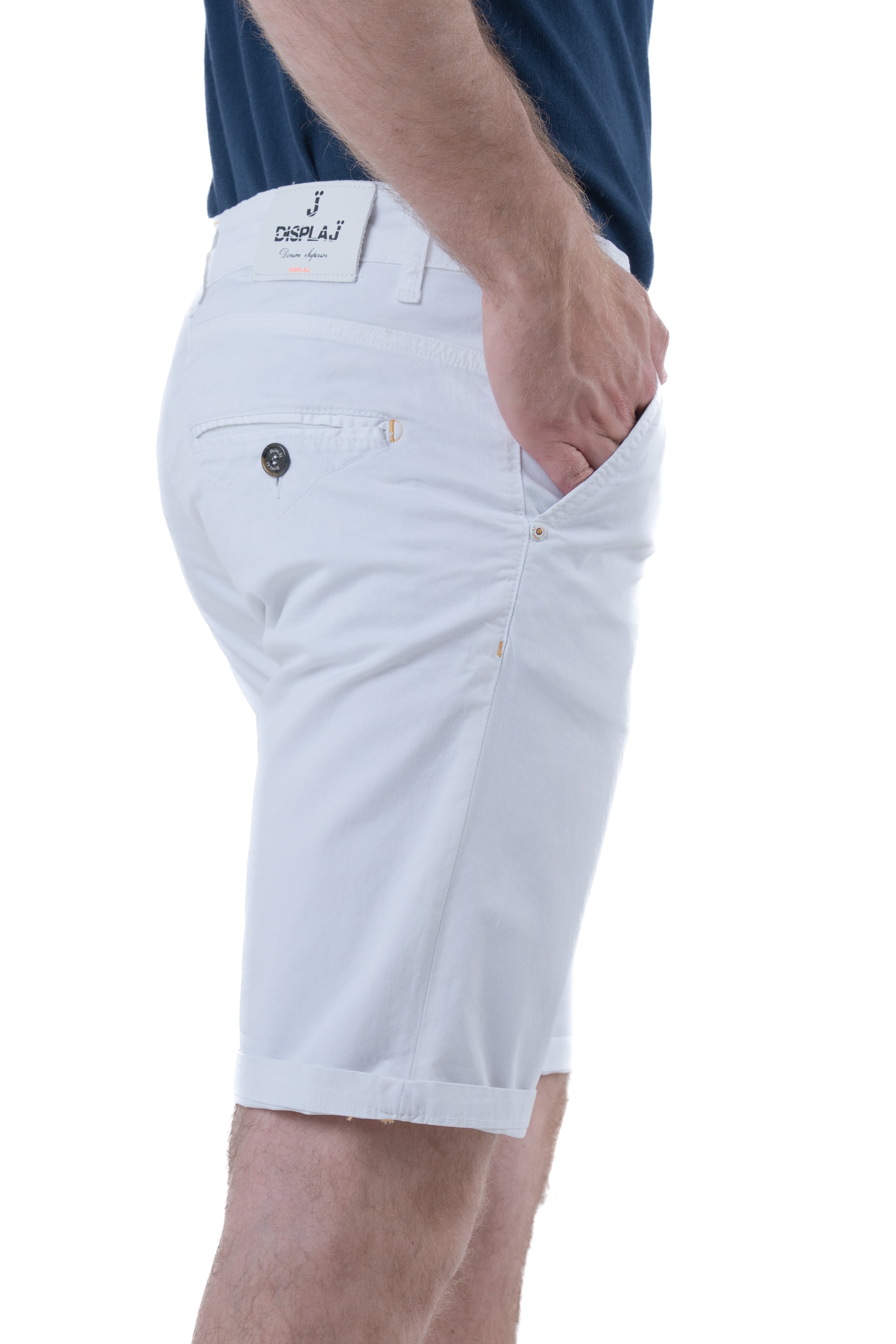 Bermuda in cotone slim Cristian Raso bianco SS26