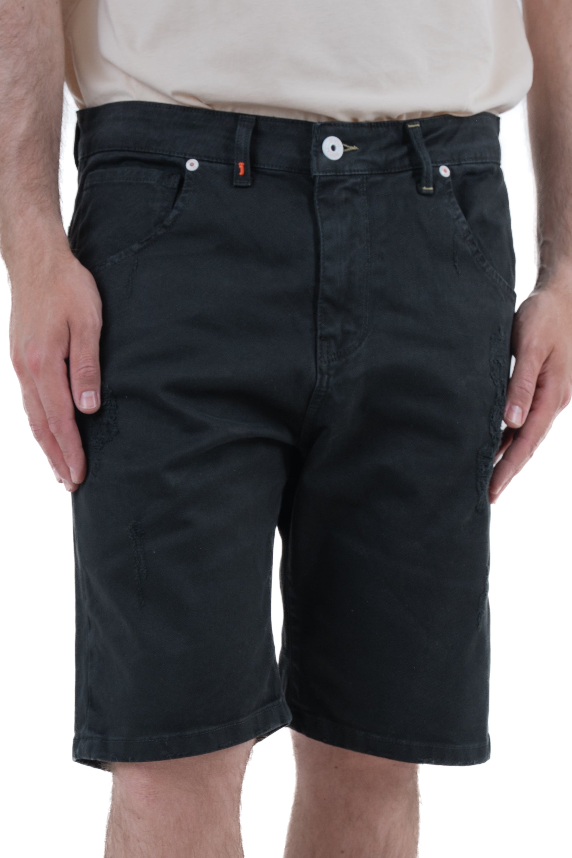 Bermuda in cotone regular GIS DRL nero SS26