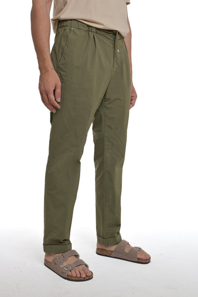 Pantaloni Classici regular Net AND verde SS25