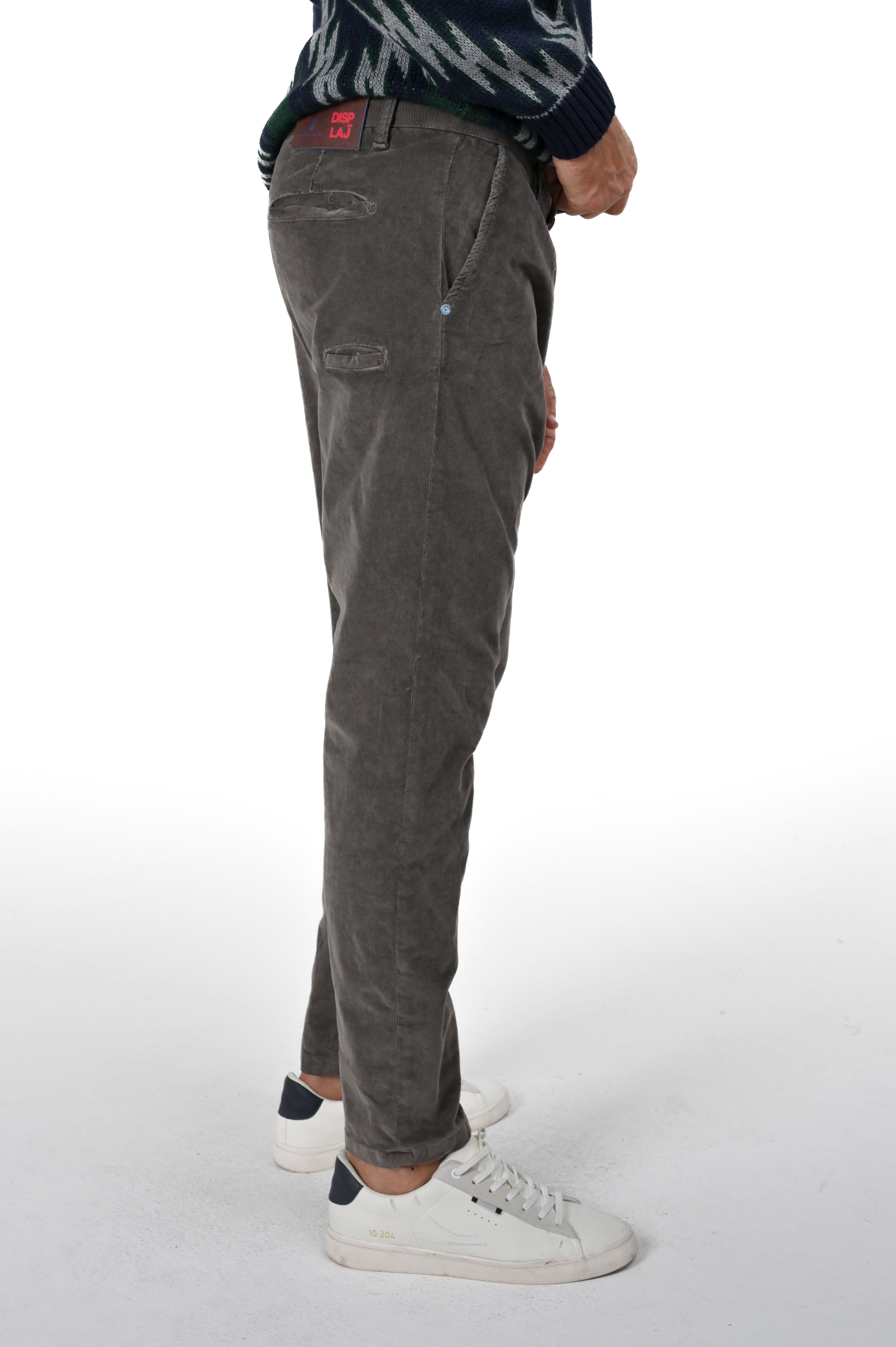 New Private Jumbo Grey Tapered Velvet Trousers FW24/25