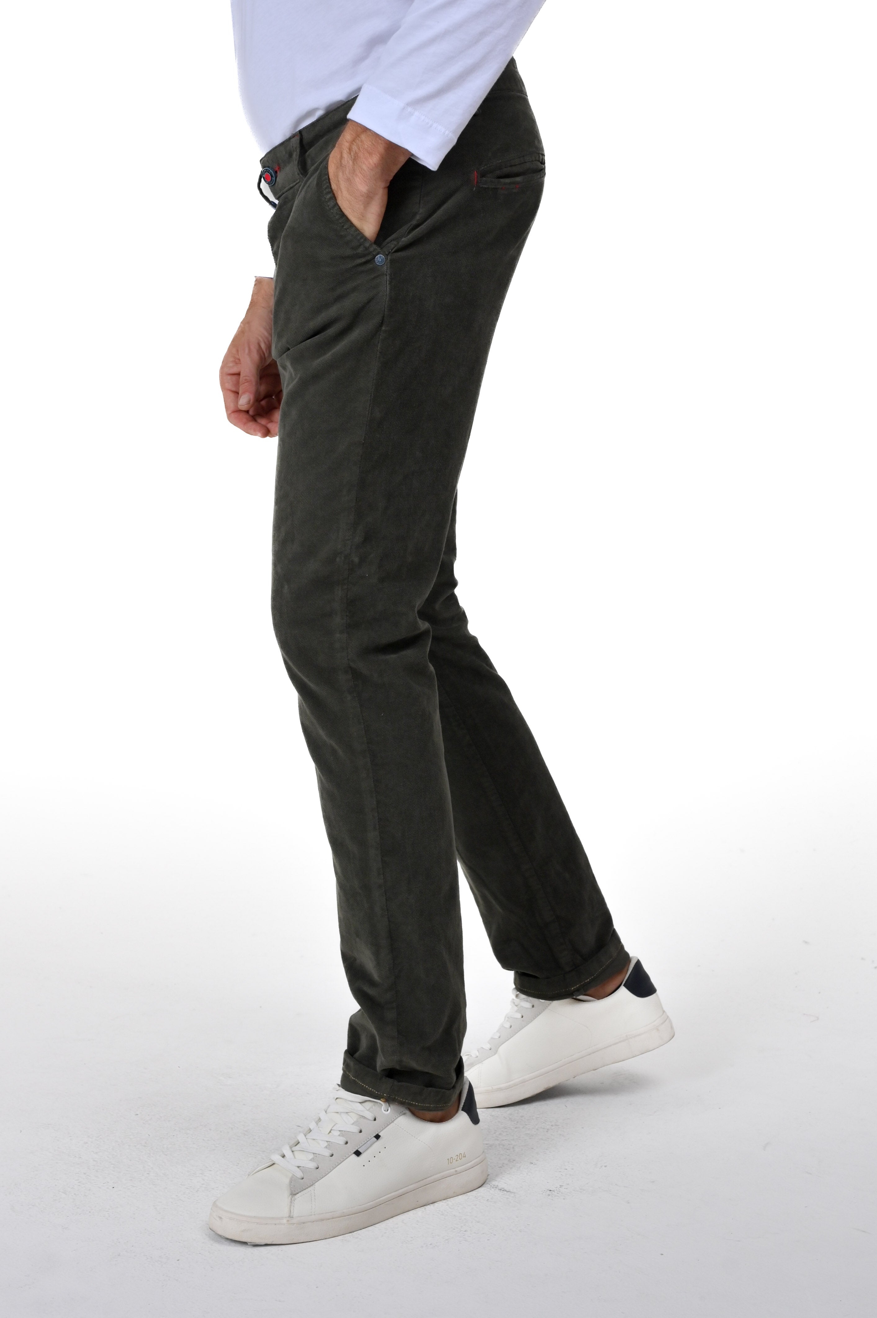 Kinos Mertes slim velvet trousers fit FW23/24