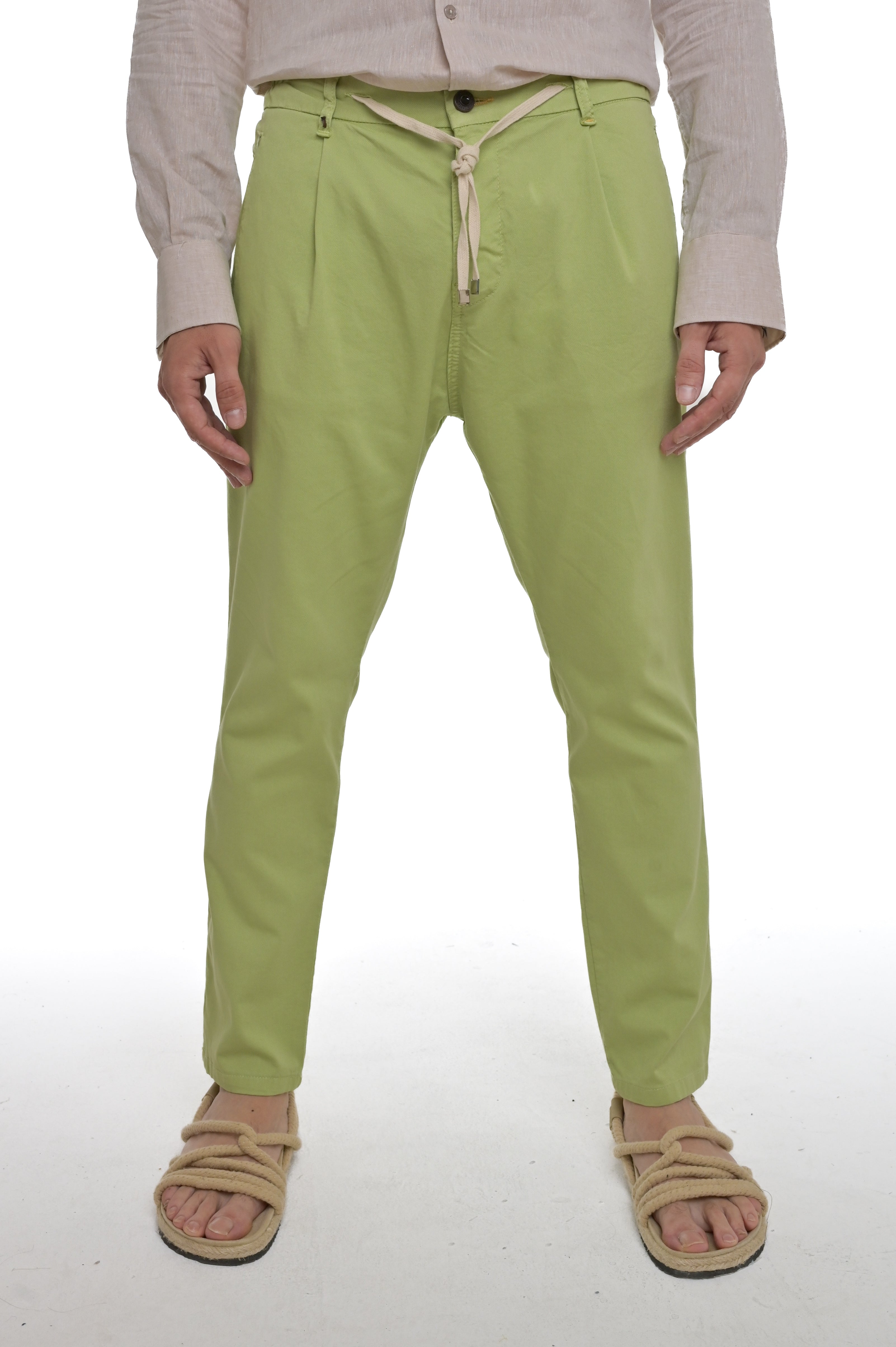 Pantaloni in cotone tapered Roby Monaco V.103 SS25