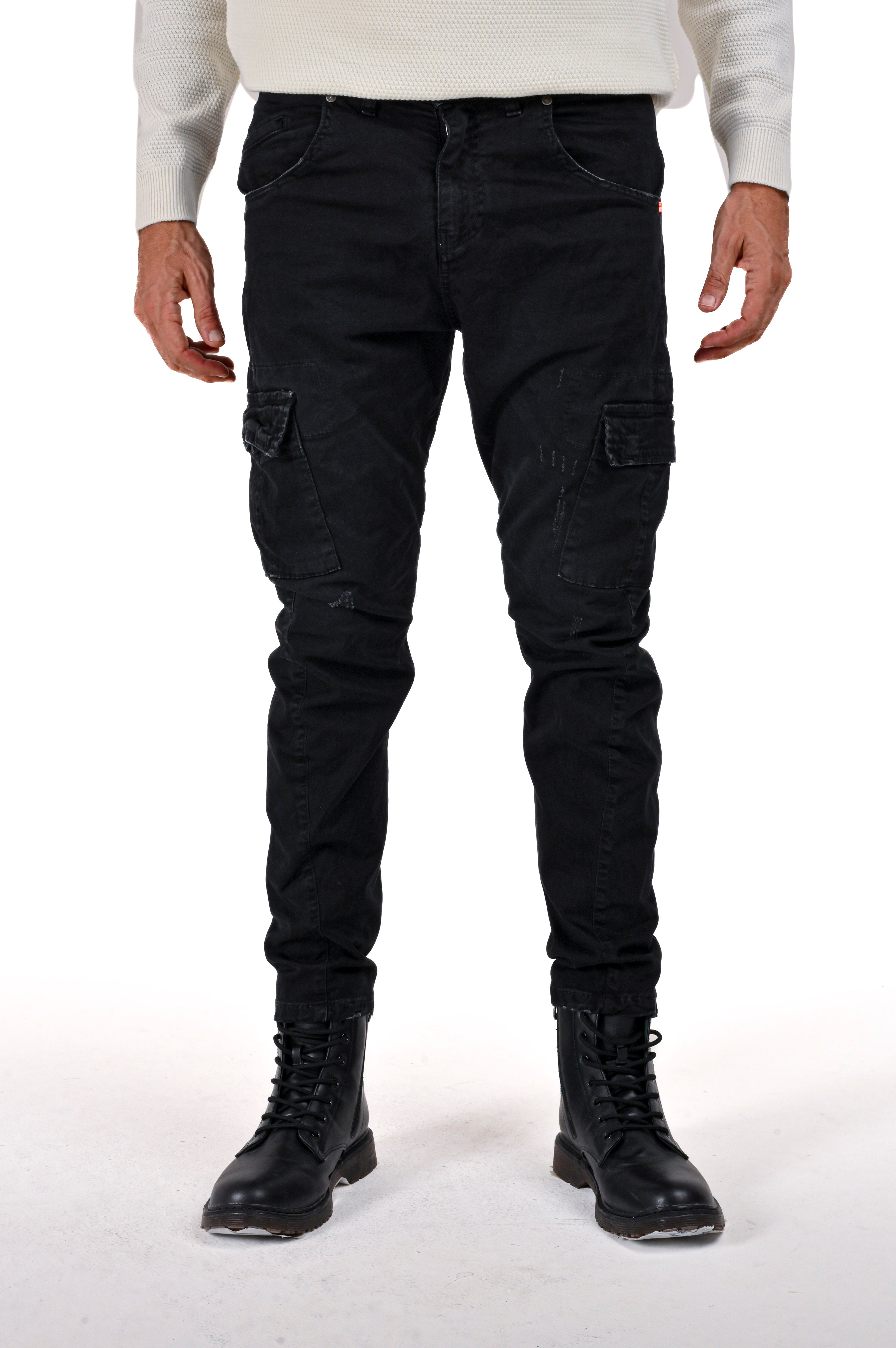 Pantaloni in cotone tapered New Evolution nero FW24/25