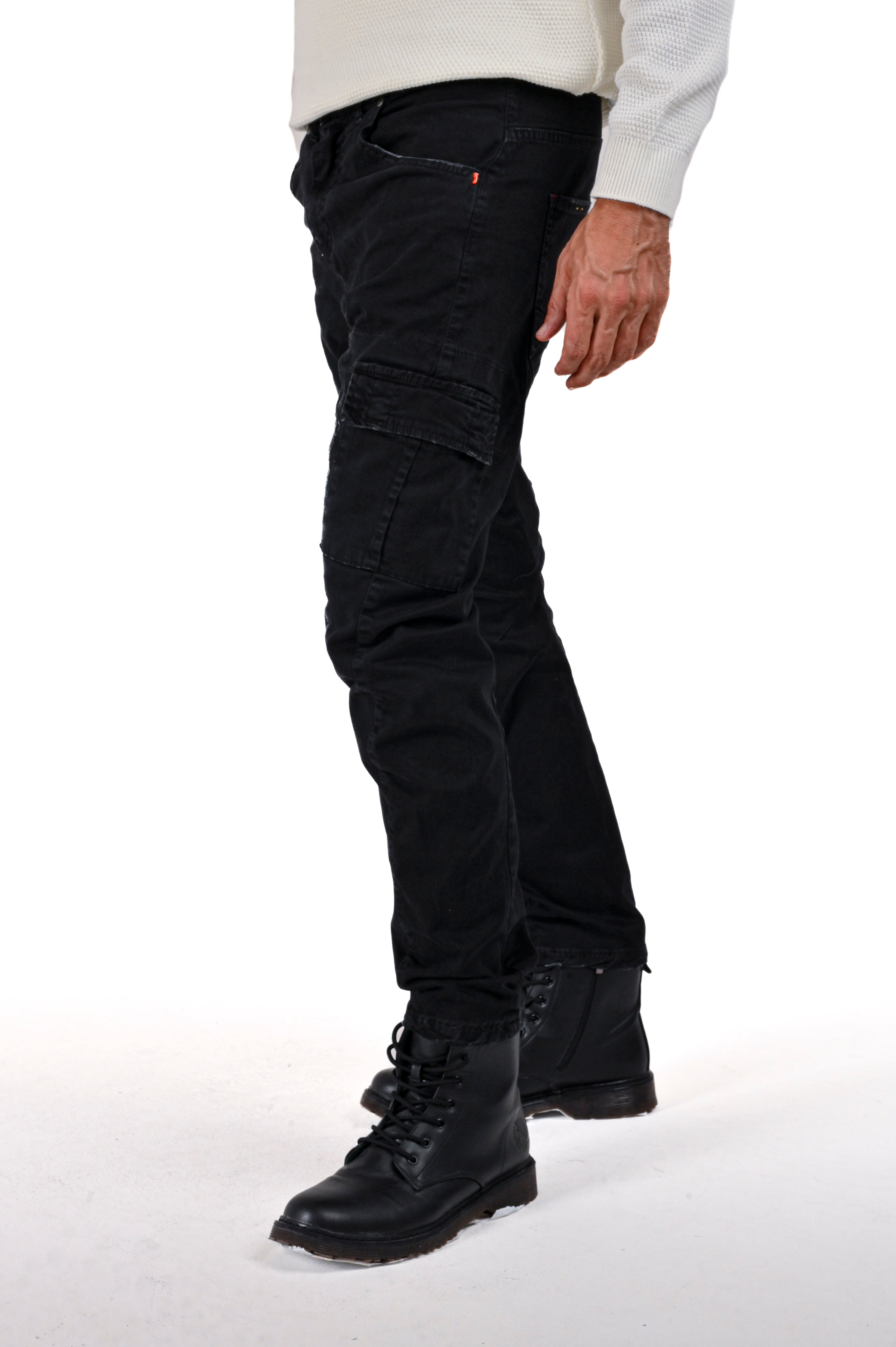 Pantaloni in cotone tapered New Evolution nero FW24/25