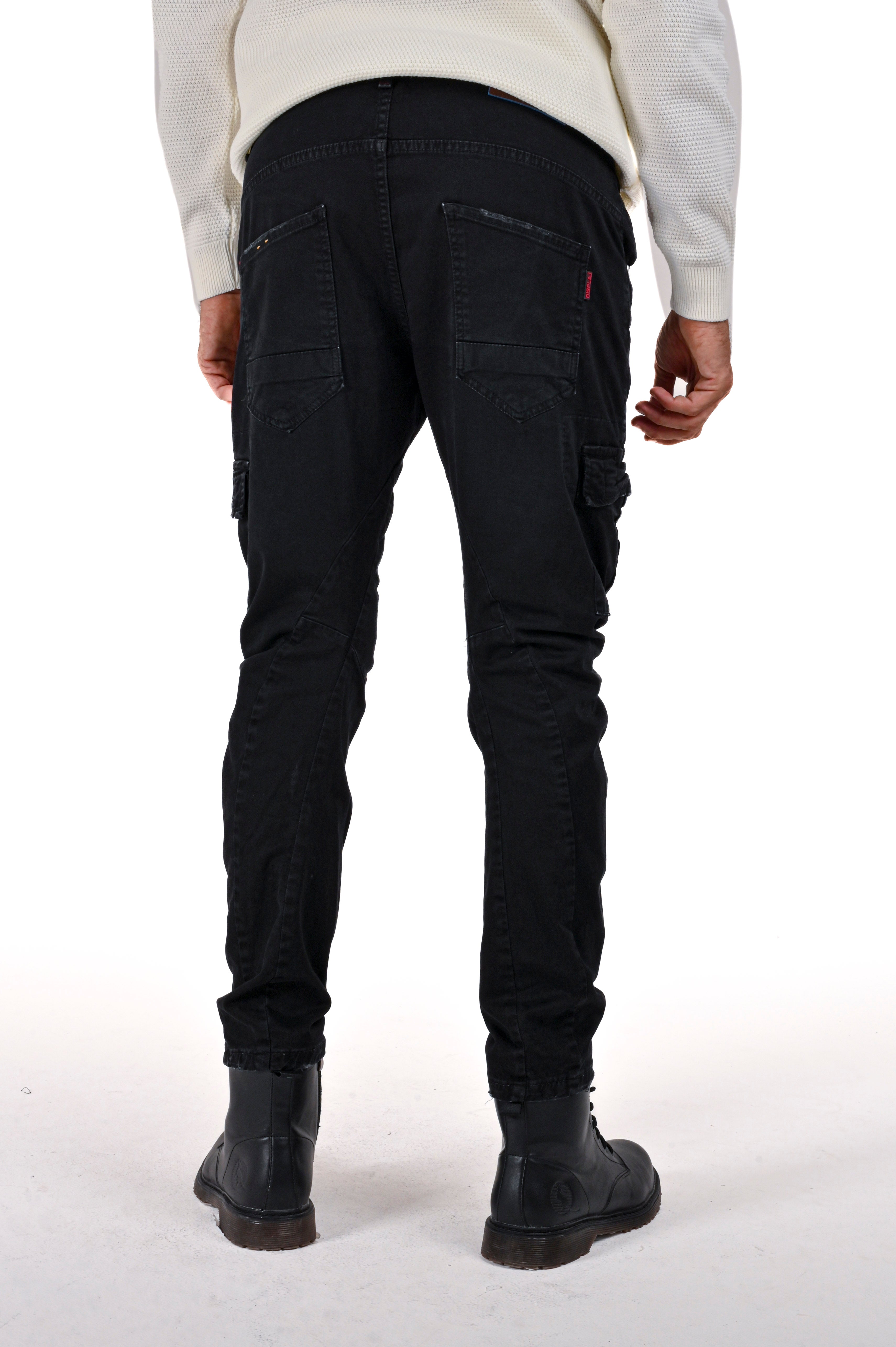 Pantaloni in cotone tapered New Evolution nero FW24/25