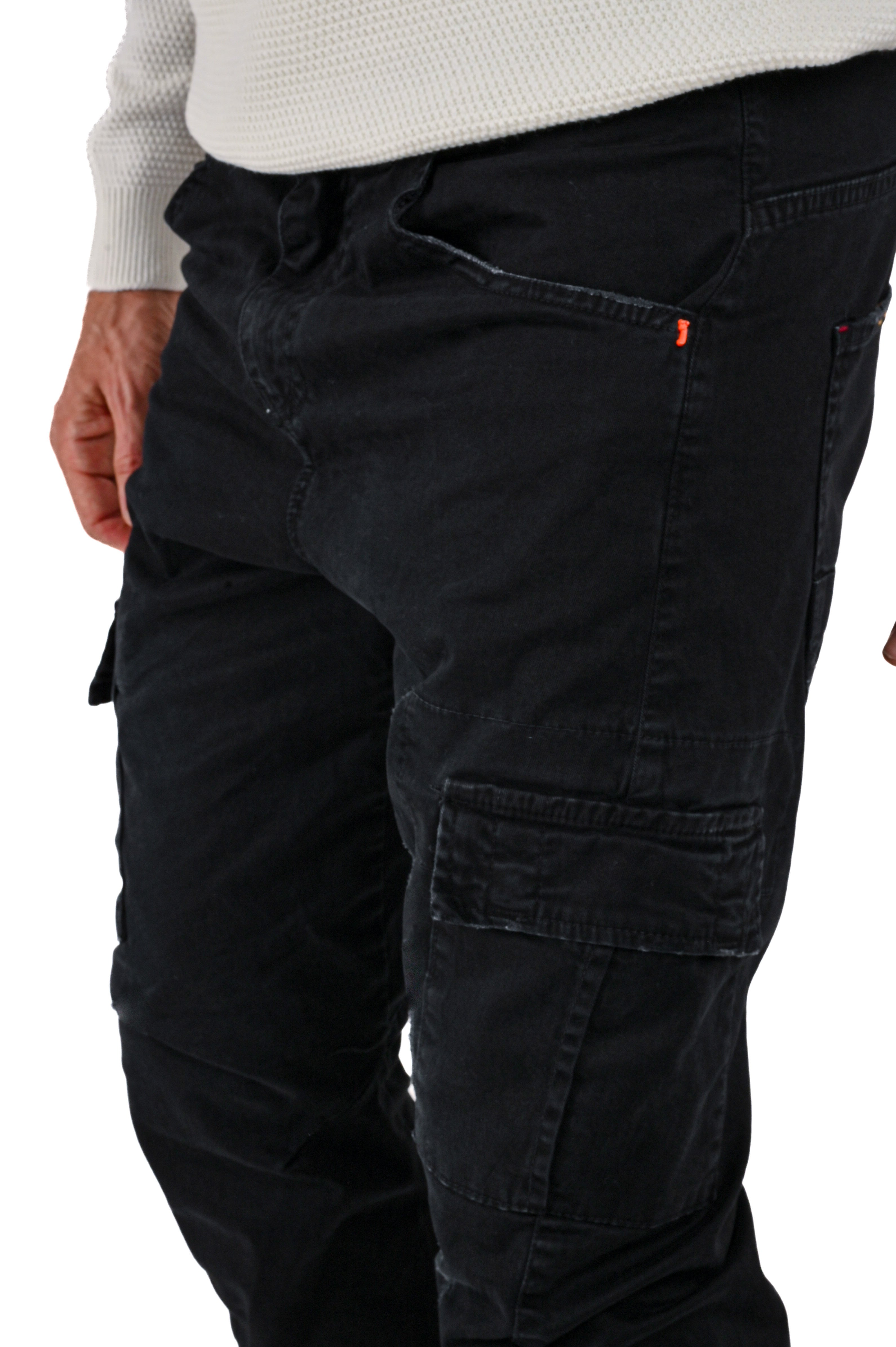 Pantaloni in cotone tapered New Evolution nero FW24/25