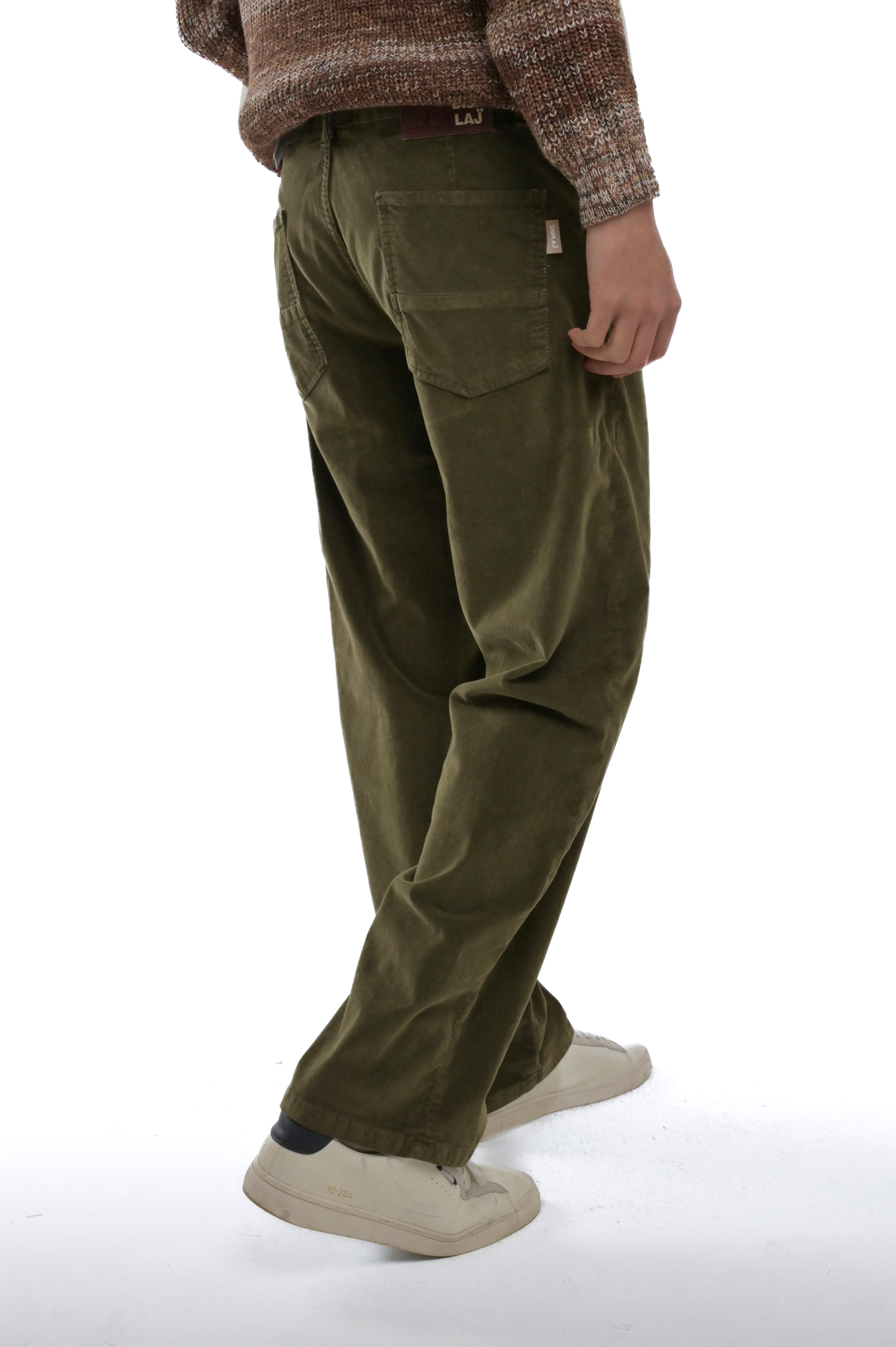 Pantaloni in velluto loose Dick  verde FW24/25