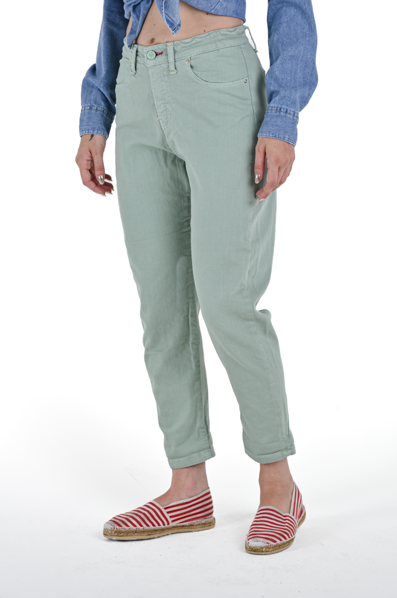 Pantaloni donna baggy Talia Verde Acqua SS24