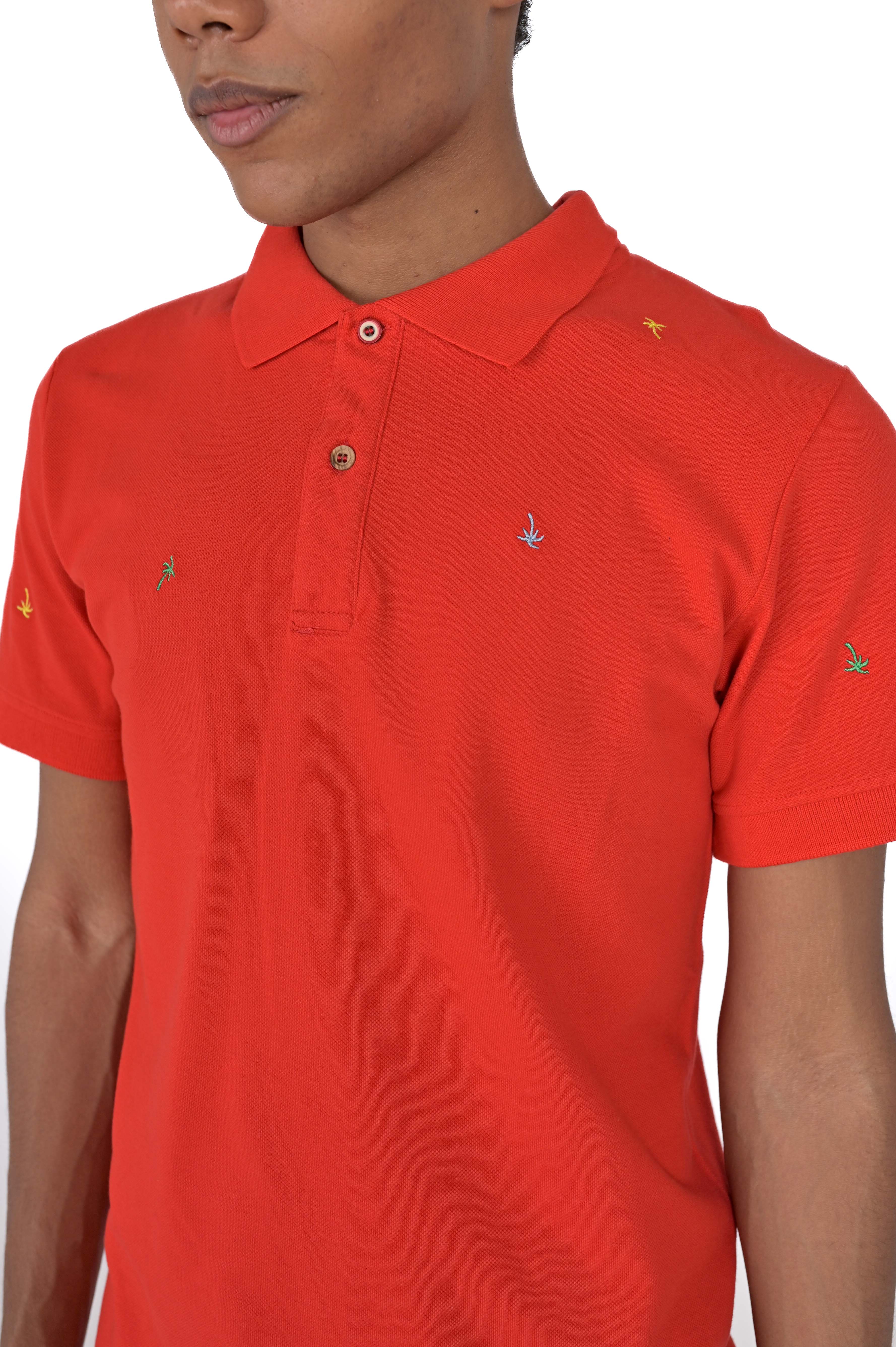 Polo regular Kaloa rosso SS24