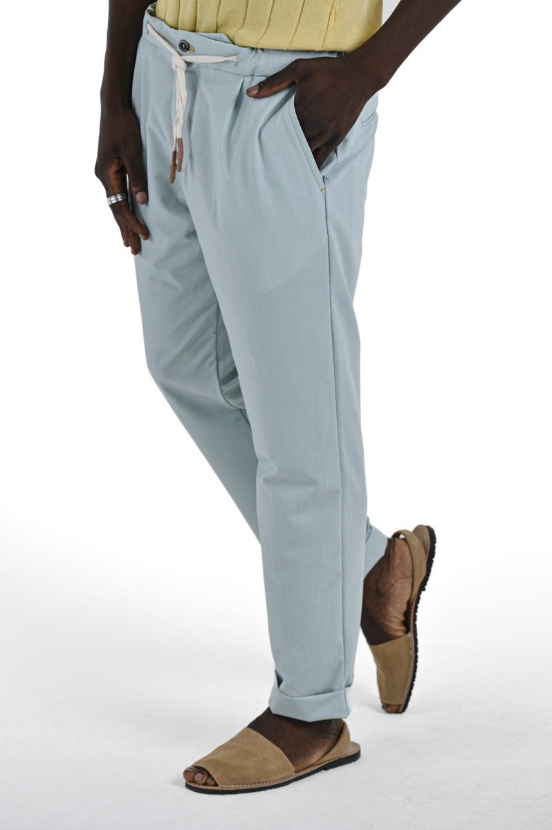 Pantaloni classici tapered Net Santos Verde Acqua SS24