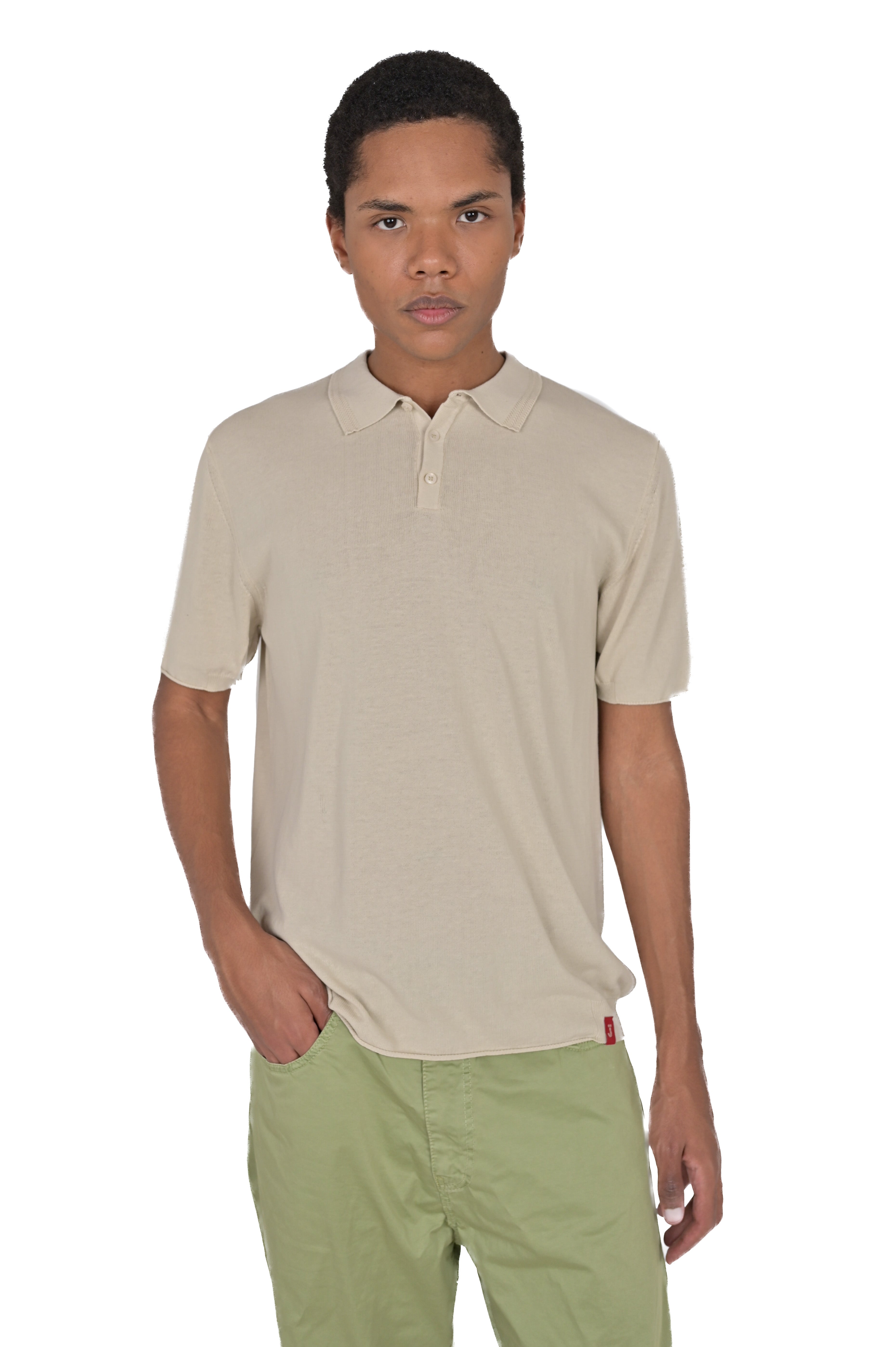 Regular polo shirt DS 2474 beige SS24