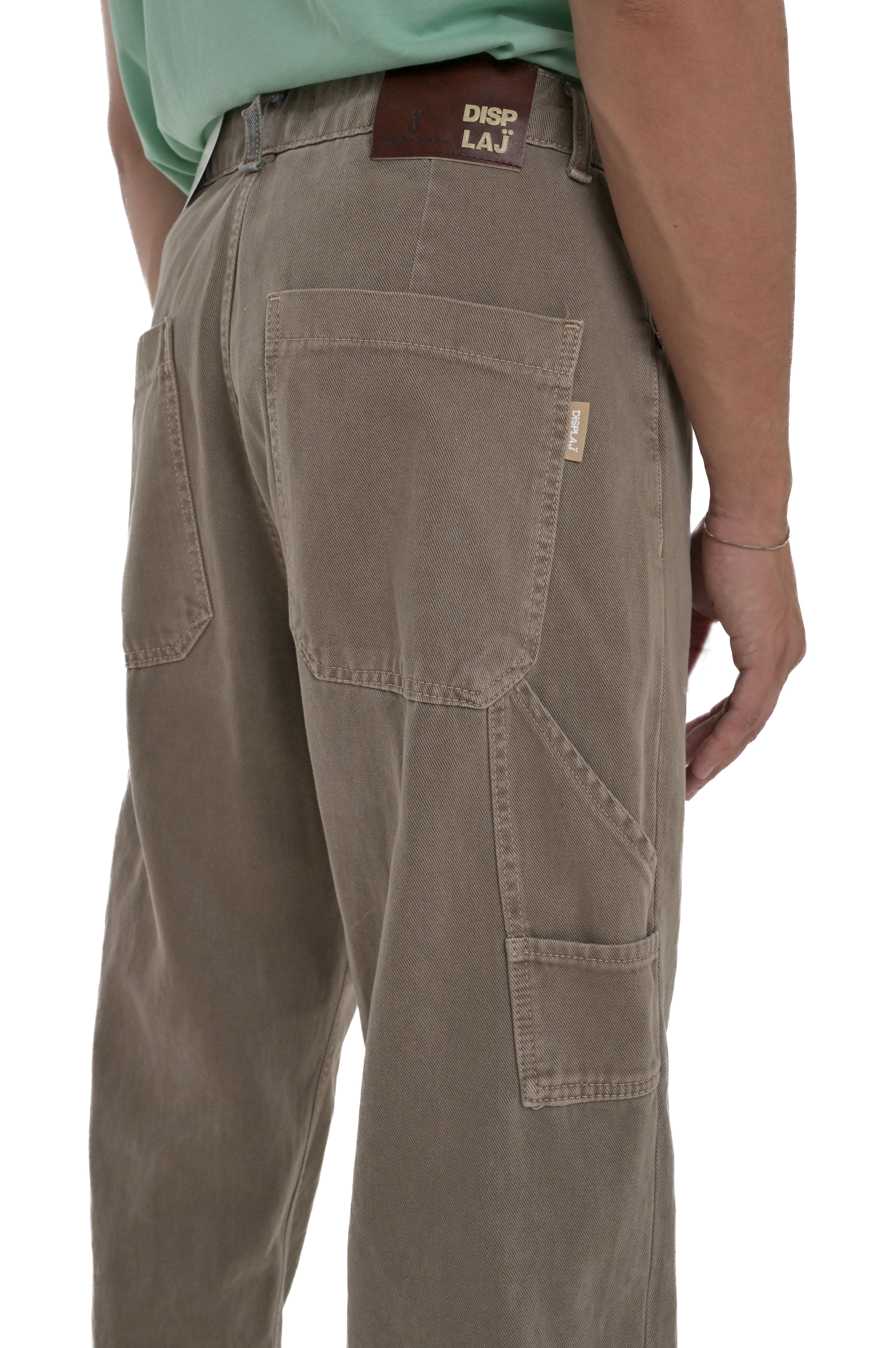 Pantaloni in cotone loose Google beige SS25