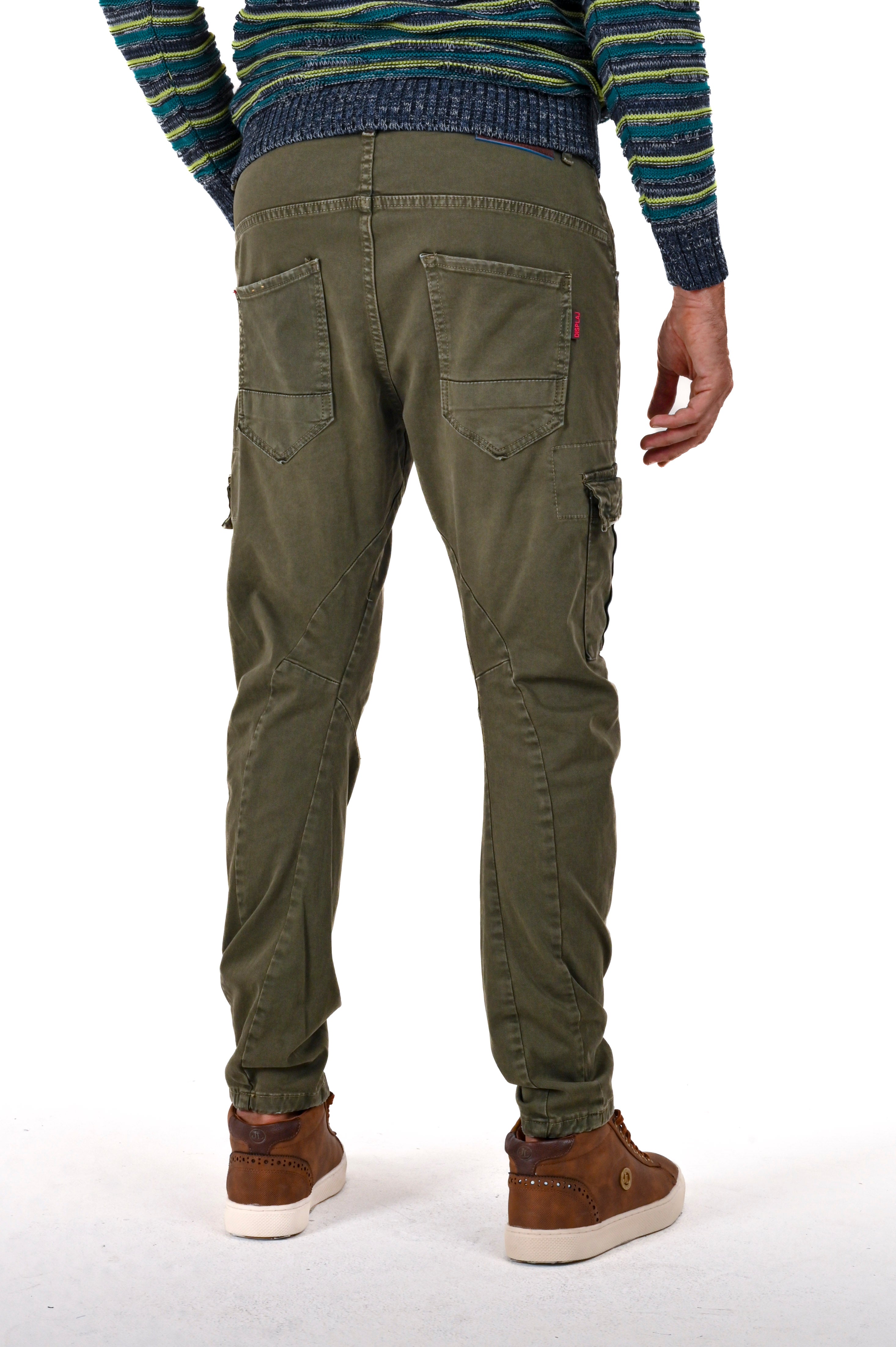 Pantaloni in cotone tapered New Evolution verde FW24/25