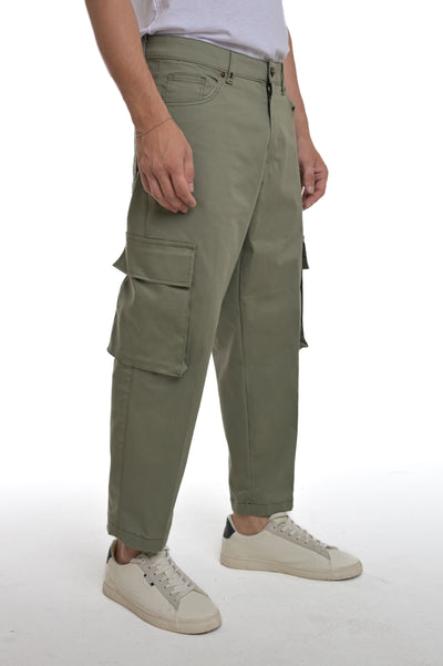 Pantaloni Classici regular Rock Tascone verde SS25