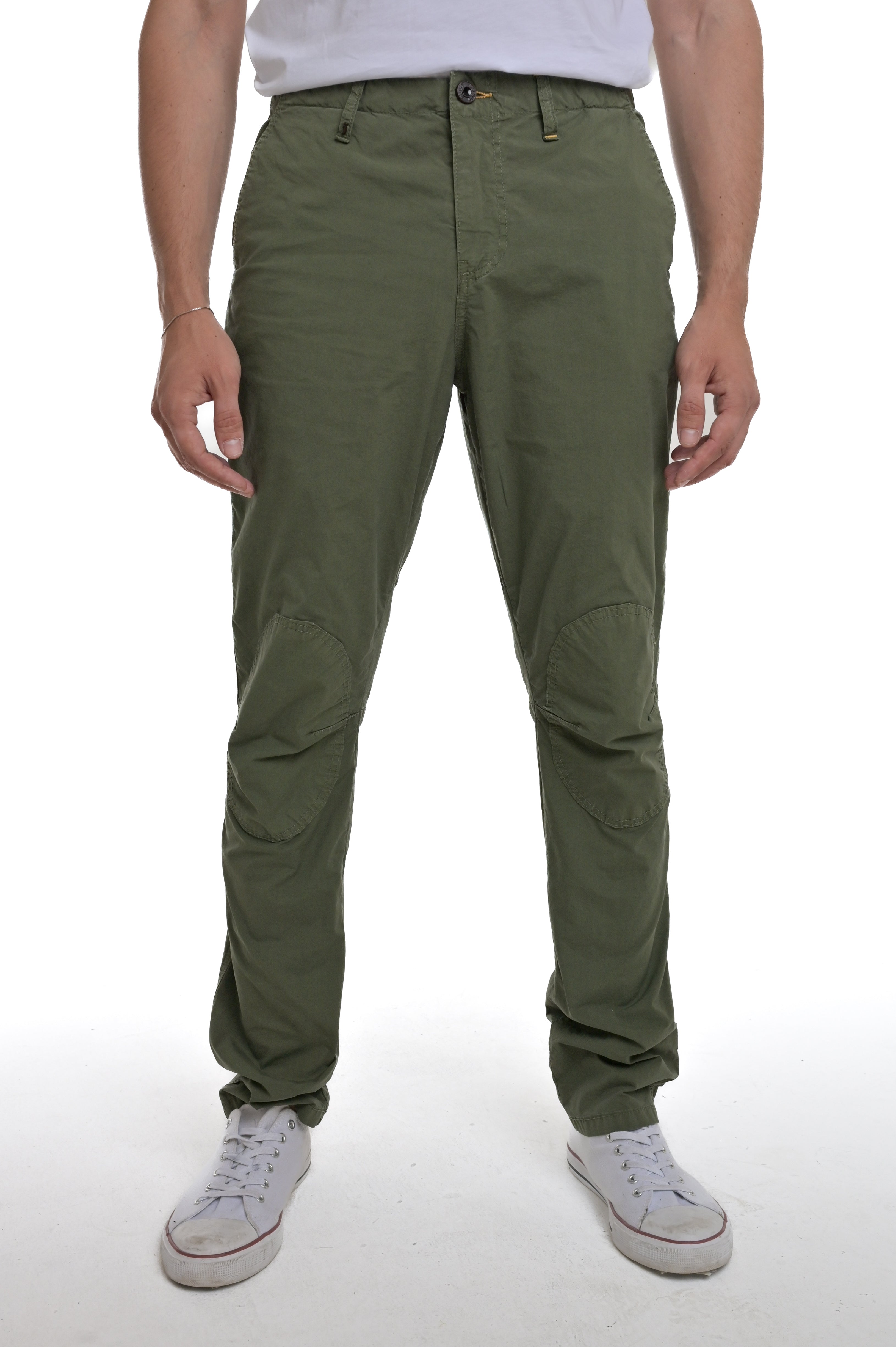 Pantaloni in cotone regular Indios Andorra verde SS25