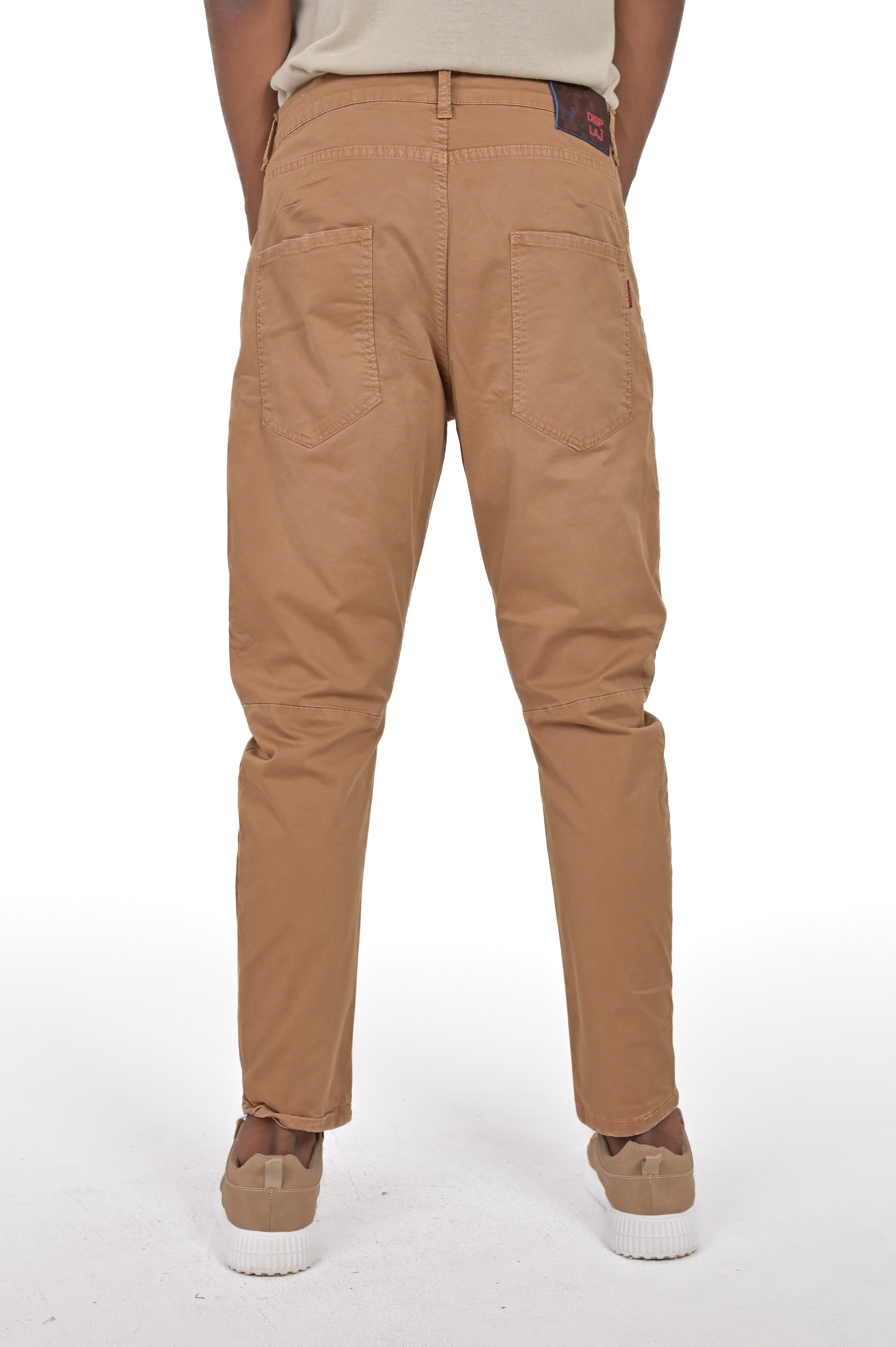 Pantaloni in cotone Tapered Vertigo caramello SS24