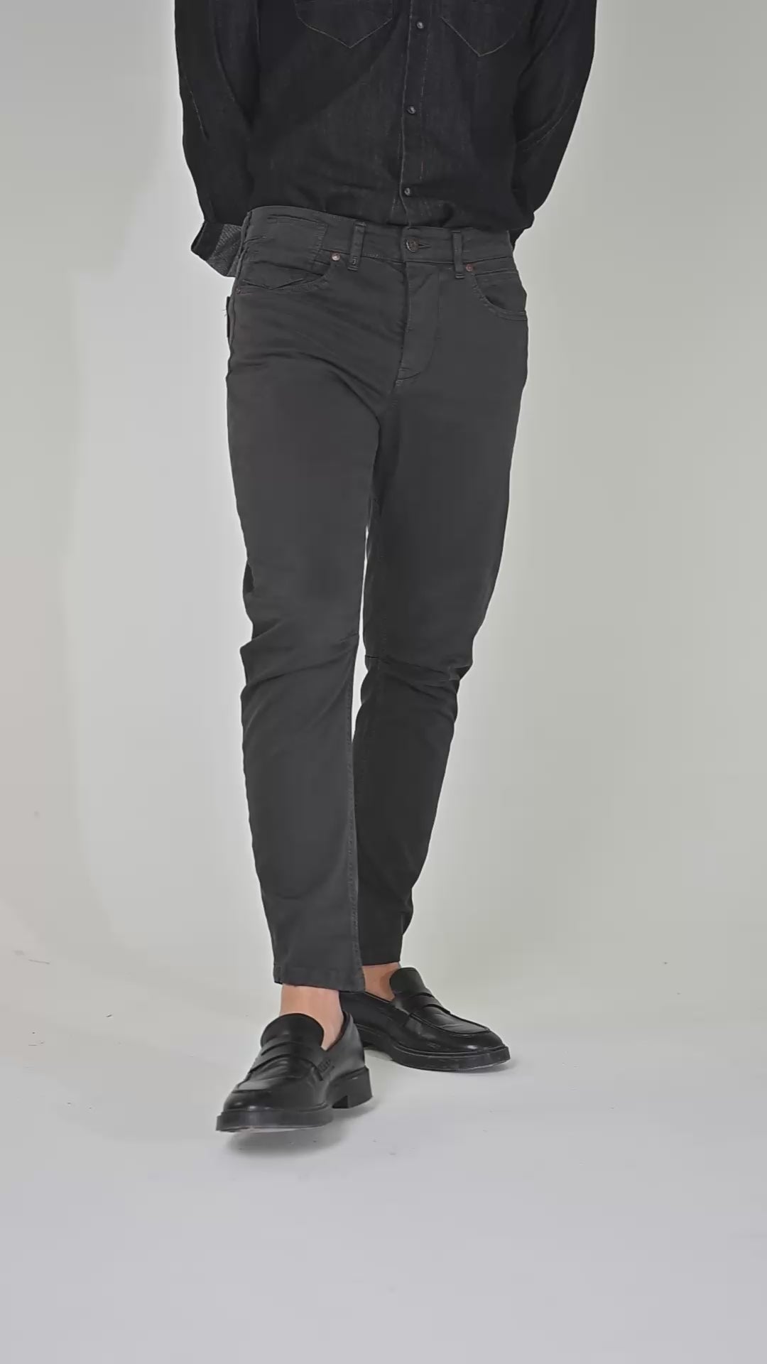 Kron Green Tapered Cotton Trousers FW24/25