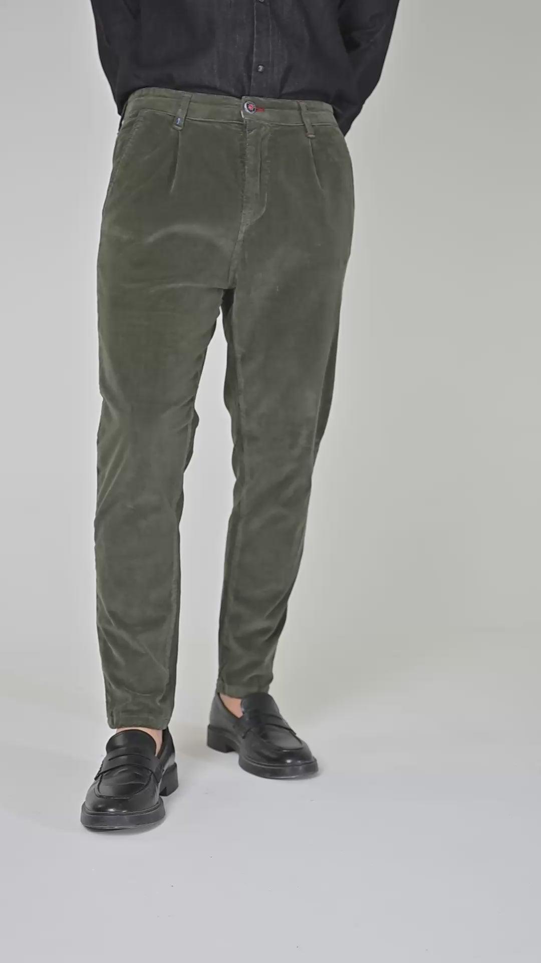 New Private Gab Blue Tapered Cotton Pants FW24/25