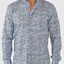 Slim fit men's cotton shirt with Korean collar PISTA ST 4 - Displaj