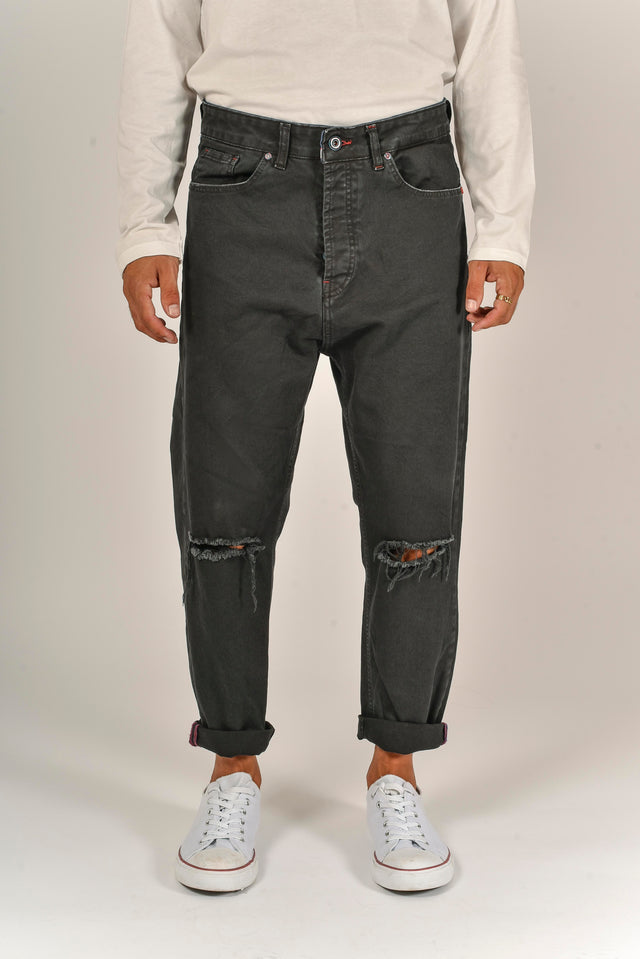 Men's black cotton trousers FW 0821 - Displaj
