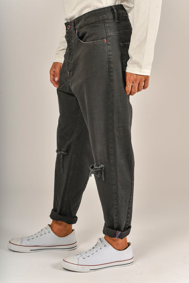 Men's black cotton trousers FW 0821 - Displaj