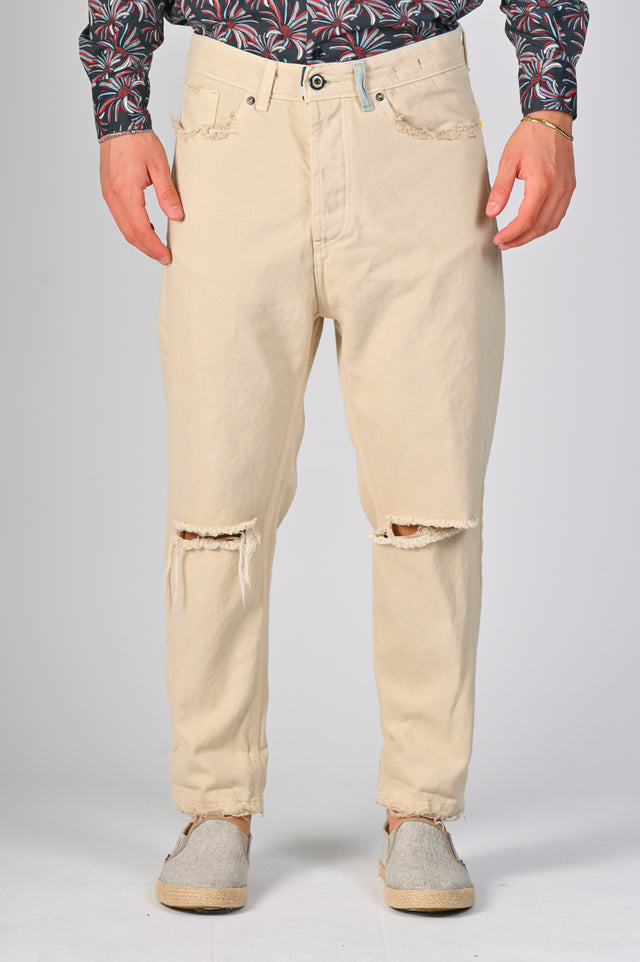 Men's sand cotton trousers PE 6422 - Displaj