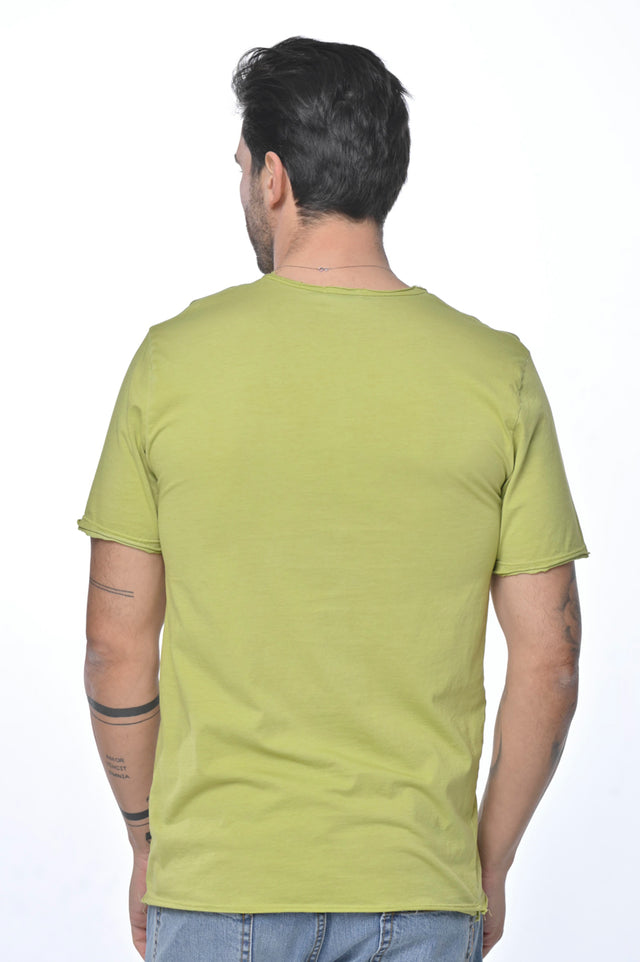 T-shirt pistacchio con stampa DPE 2307 - Displaj