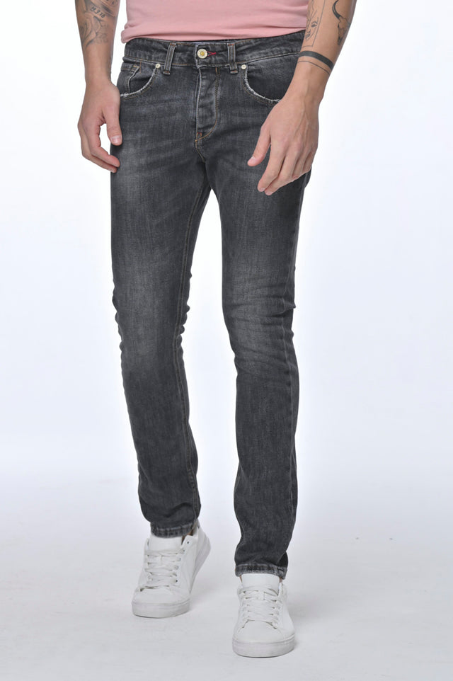 Jeans uomo slim fit New London BLK marmorizzato - Displaj
