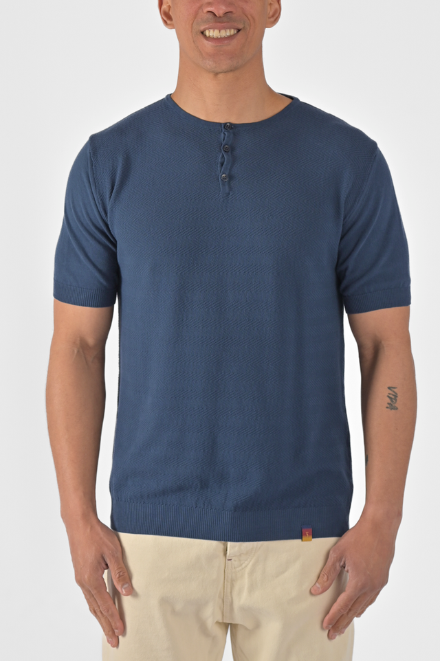 man t-shirt with button collar DSP 23P6 various colors - Displaj
