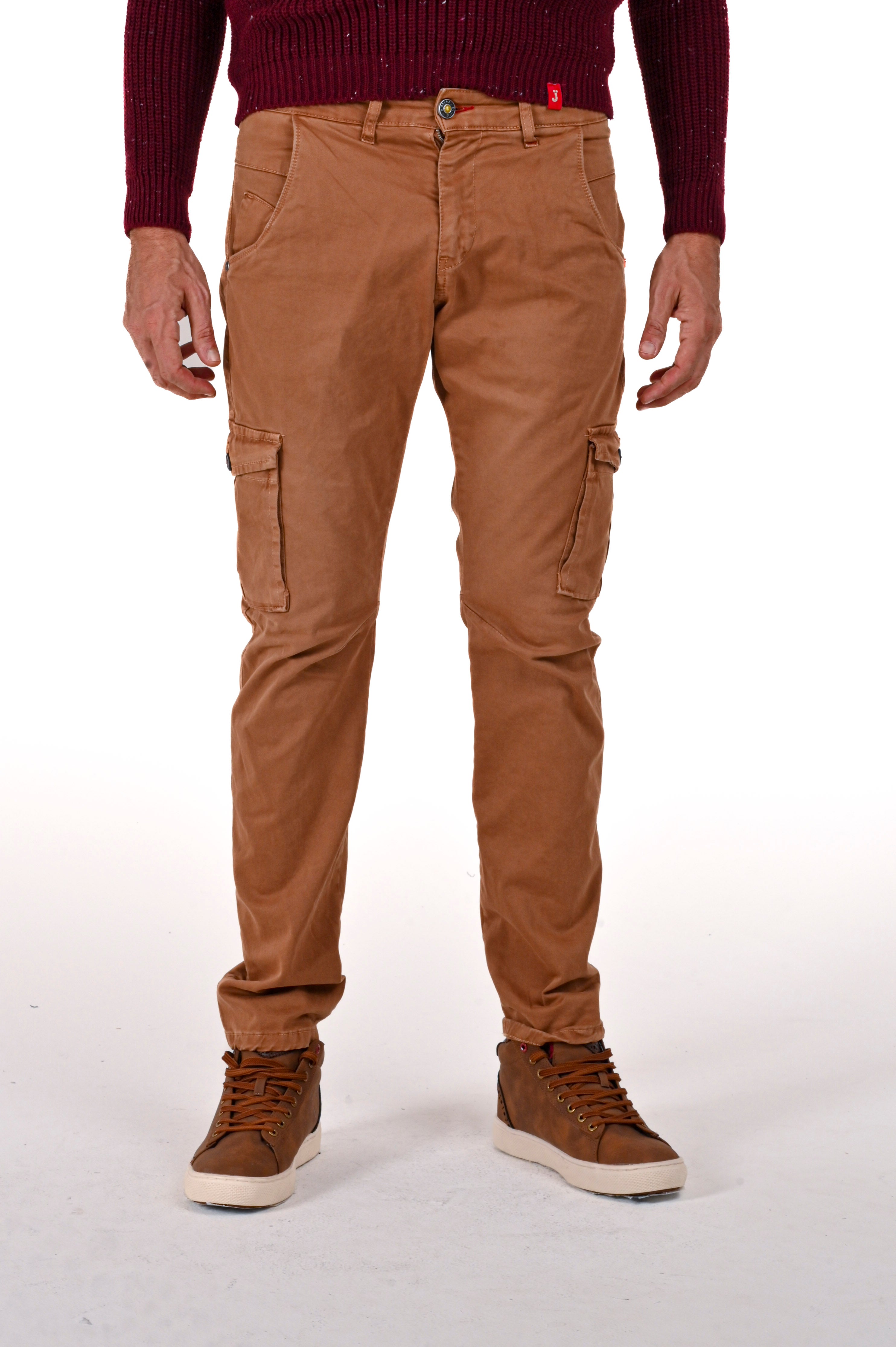 Cezanne beige slim cotton trousers FW24/25