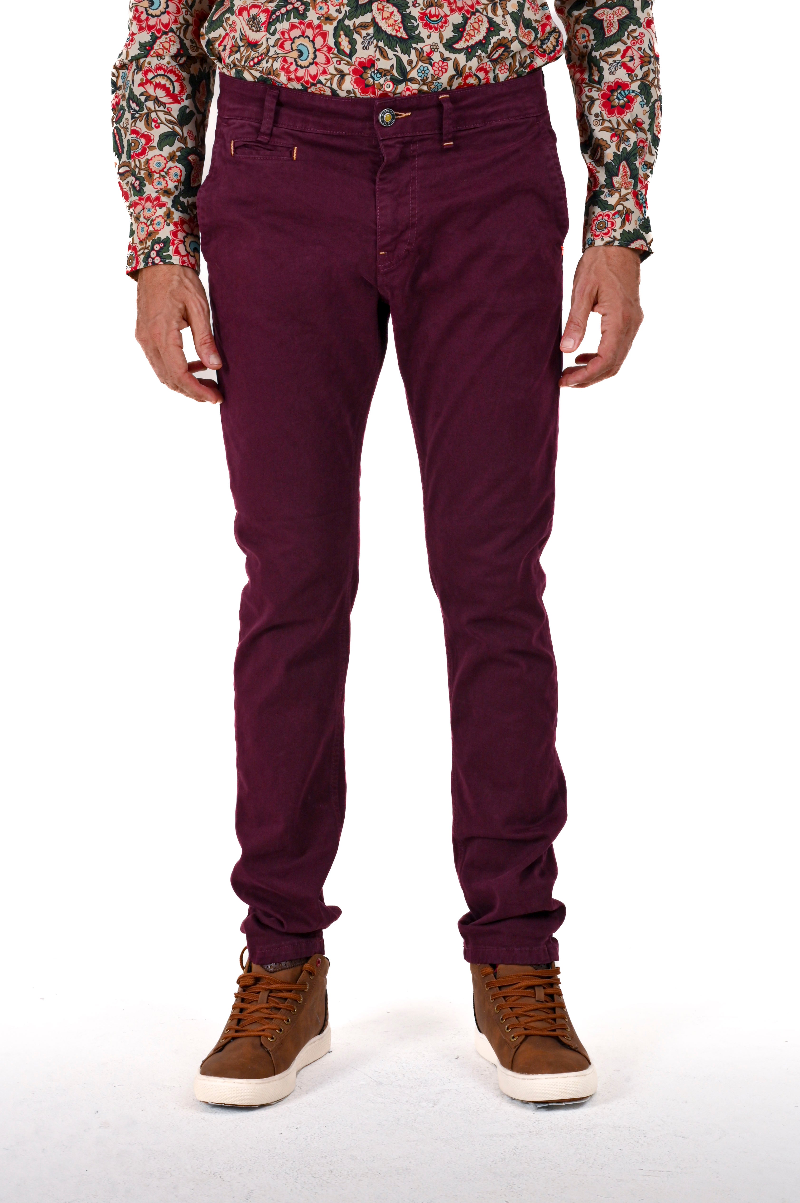 Pantaloni in cotone slim Kinos vino FW24/25