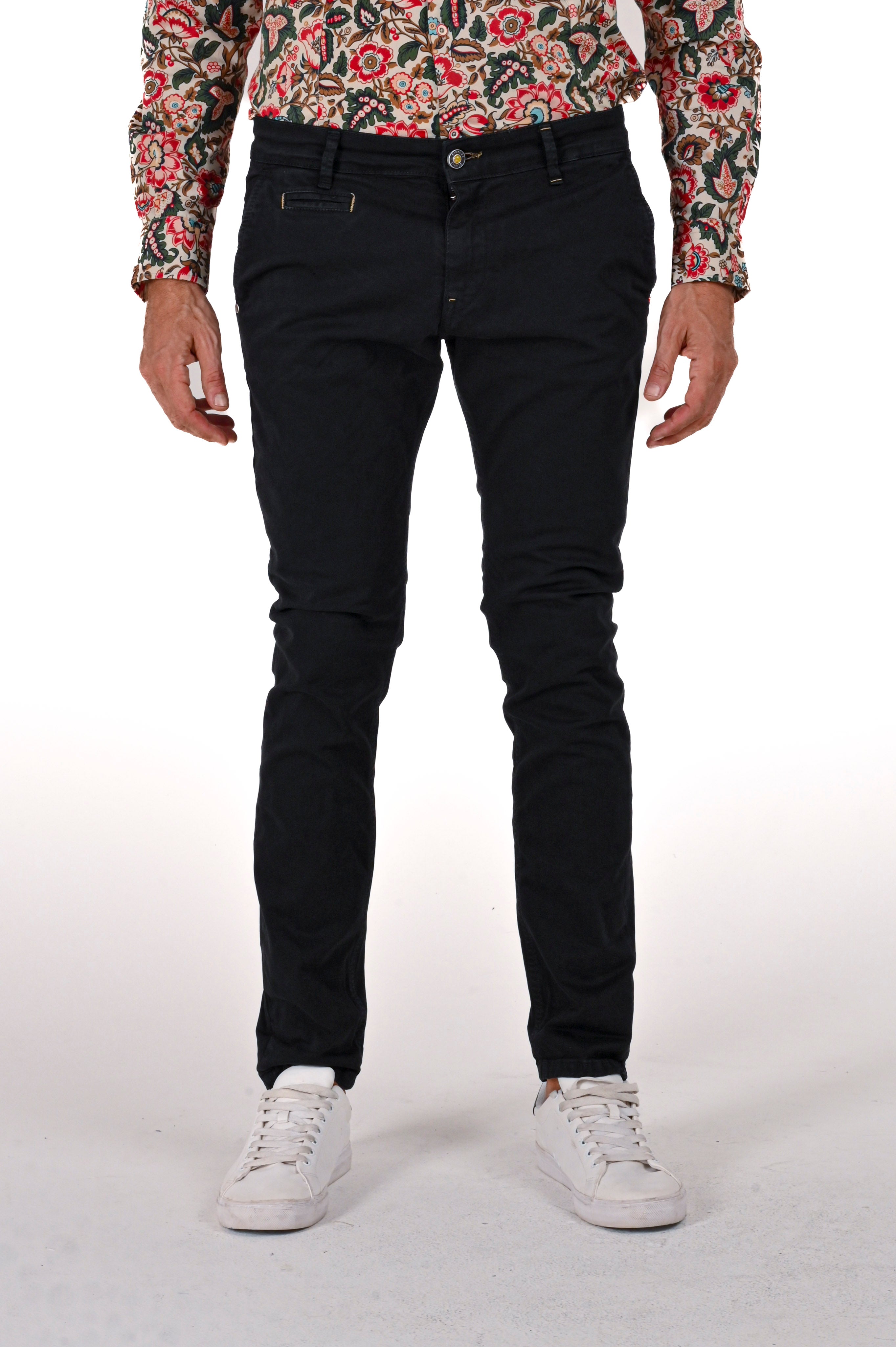 Pantaloni in cotone slim Kinos nero FW24/25