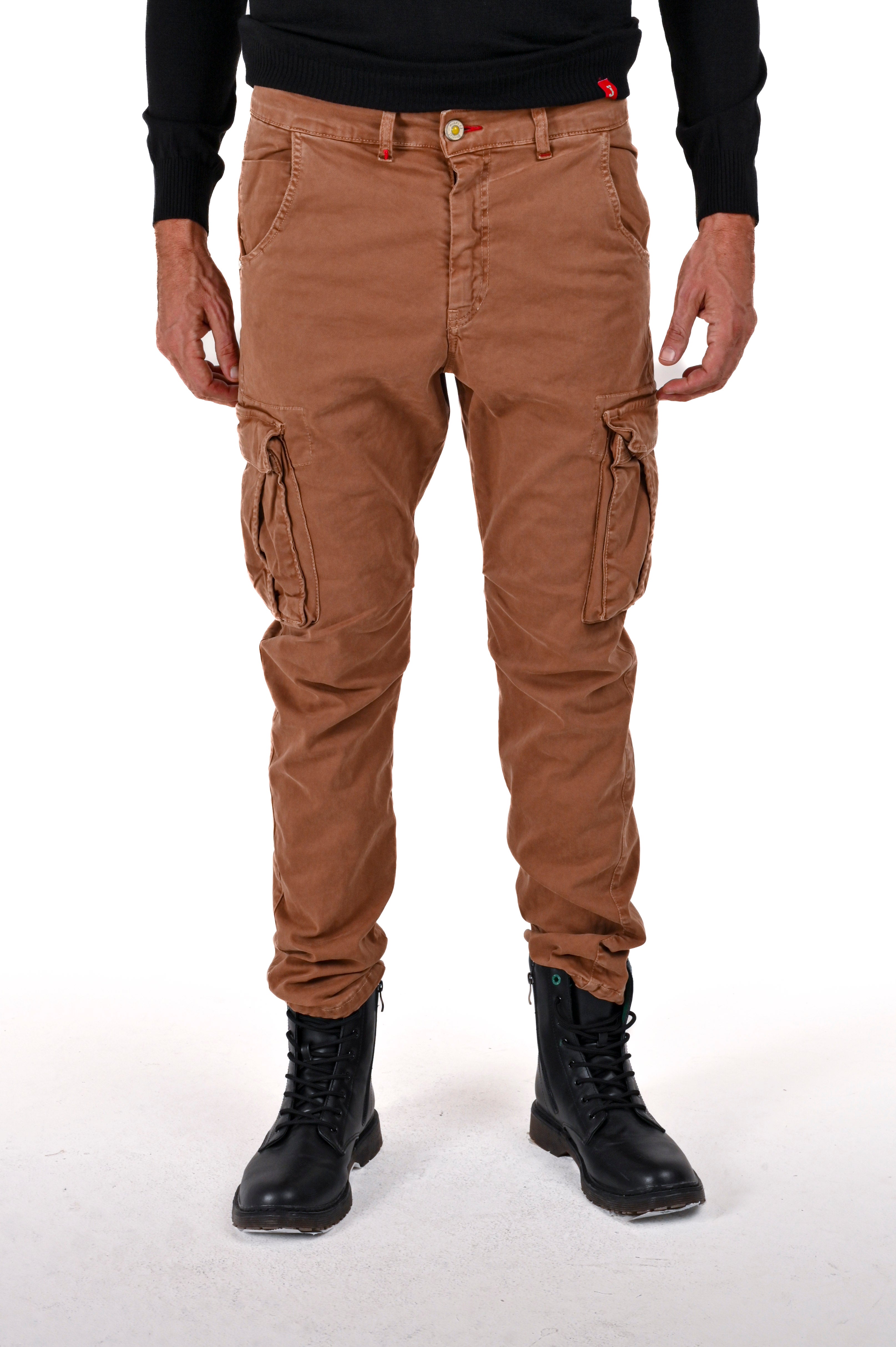 Pantaloni in cotone regular Marktas caramello FW24/25