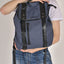Backpack in blue denim with black details - Displaj